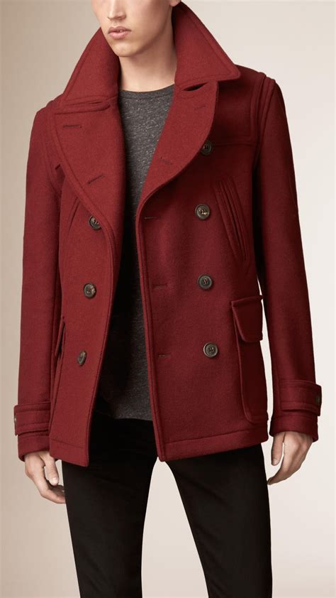 pea coat burberry|burberry pea coat men's sale.